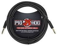 PIG HOG Pch20bk Cable Plug Plug 6 Mts Mallado Black Woven Guitarra Bajo