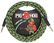 PIG HOG Pch20cf Cable plug plug 6 mts camuflado mallado para guitarra bajo