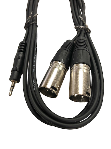PRO AUDIO Cesdxm6-6ft Cable mini plug 3.5 stereo a 2 xlr canon macho 1,8 mts - $ 8.700