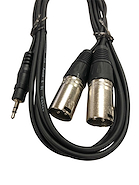 PRO AUDIO Cesdxm6-6ft Cable mini plug 3.5 stereo a 2 xlr canon macho 1,8 mts