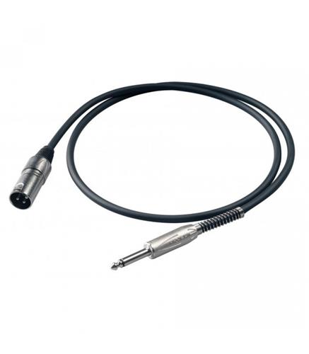 PROEL Bulk220lu1 Cable canon macho-plug 6.3mm mono carcasa de metal 1 mt - $ 14.800