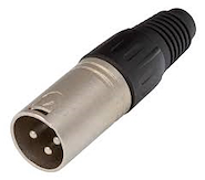 PROEL Xlr3mv Ficha Canon Xlr Macho Carcasa Niquelada