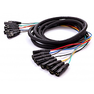 PROEL Chlp430lu4 Loom studio cable 4 mts 8 salidas xlr macho a 8 xlr hembra