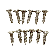 REDTONE Pgtor-12 Set De 12 Unidades Tornillos Para Pickuard Cromados