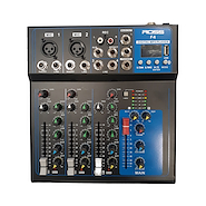 ROSS F-4 Mixer 4 canales 2 xlr/trs + 2 trs bluetooth usb 48v