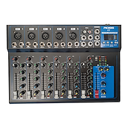 ROSS F-7 Mixer 7 canales 5 xlr/trs + 2 trs bluetooth usb 48v