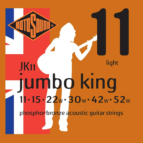 ROTOSOUND Jk11 Encordado acústica jumbo king phosphor bronze 11-52 - $ 23.728