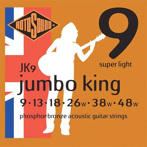 ROTOSOUND Jk9 Encordado acústica jumbo king phosphor bronze 09-48 - $ 23.728