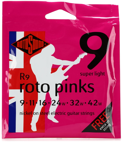 ROTOSOUND R9 Encordado eléctrica pinks 09-42 1º extra - $ 19.523
