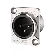 ROXTONE Rx3md-Nt Ficha Canon Macho Chasis Niquelada