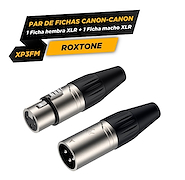 ROXTONE Xp3fm Set Fichas Canon Xlr Macho Y Hembra Metálica