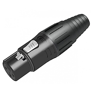 SEETRONIC Scsf3-bg Ficha canon xlr hembra contactos enchapados negro