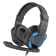 SENON Sh32bl Auricular gamer con micrófono negro y azul usb