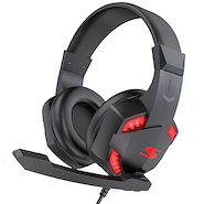 SENON Sh32r Auricular gamer con micrófono negro y rojo usb