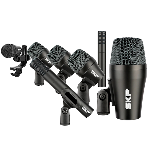 SKP Drum 7 Kit De 7 Micrófonos Para Batería Con Soportes - $ 669.300