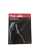 STAGG Scpxcucr Capotraste curvo para guitarra acústica y eléctrica cromado