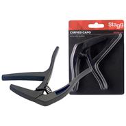 STAGG Scpxcubk Capotraste curvo para guitarra acústica y electrica bk