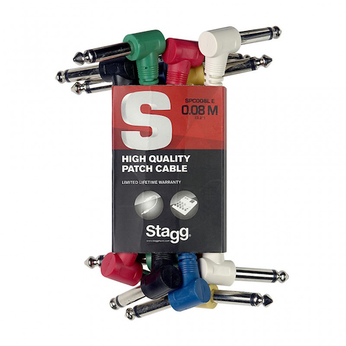 STAGG Spc008le Cable interpedal plug angular 5mm 0,08 mts  x unidad - $ 3.700