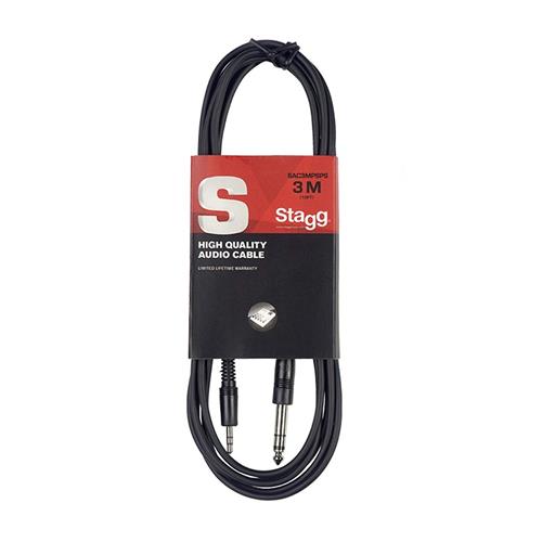 STAGG Sac3mpsps Cable plug 3.5 stereo a plug 6.5 stereo 3 mts - $ 9.400