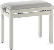 STAGG Pb39 Banqueta para piano madera acolchada regulable blanco