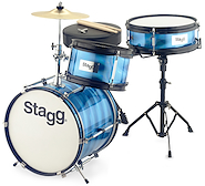 STAGG Fabj312bl Batería Junior de 3 Cuerpos con platillo color azul