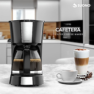 SUONO HOG0157 Cafetera de filtro 0.6 litros de vidrio