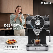 SUONO HOG0156 Cafetera espress vintage 1.5 litros 20 bar