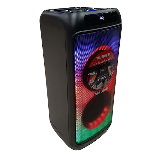 TELEFUNKEN Ultrabox6 Bafle activo portable 2x6.5 usb bluetooth 600 w rms luces mi - $ 250.000