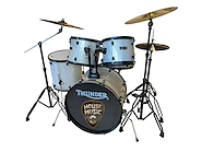 THUNDER Jbp0901-wh Bateria 5 cuerpos stdandar fierros platillos bombo 22