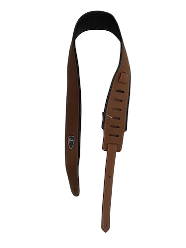TIJUANA 750-8 Correa Acolchada Cuero Habano Fondo Negro Guitarra Bajo - $ 53.000