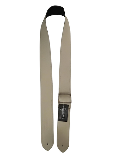 TIJUANA 221-6 Correa De Cuero Blanco Con Hebilla Para Guitarra Bajo - $ 26.000