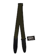 TIJUANA T285 Correa punta de cuero verde militar para guitarra bajo
