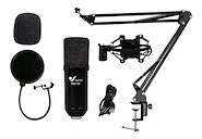 VENETIAN Bm-700bk Kit microfono condenser usb antipop brazo cable shock mount