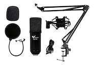 VENETIAN Bm-700bk Kit micrófono condenser Usb antipop brazo cable shock mount