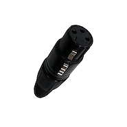 VENETIAN La1007 Ficha canon xlr hembra metalica negro