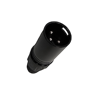 VENETIAN La1008 Ficha canon xlr macho metalica negro