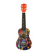 VESTON Kus22 Mushroom Ukelele Soprano Funda Mushroom