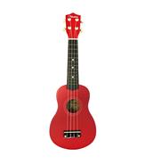 VESTON Kus12 Rd Ukelele Soprano Funda Rojo
