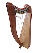 WALTER Wh191mh Arpa profesional de 19 cuerdas nylon madera caoba - $ 461.900
