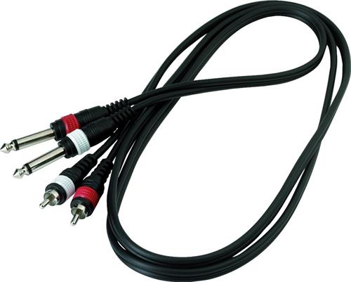 WARWICK Rcl 20932 d4 Cable 2 rca macho a 2 plug 6.5 mono 1,5 mts - $ 10.200