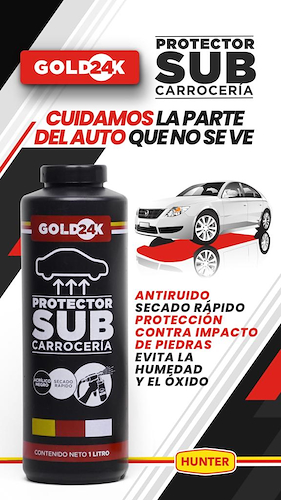 HUNTER Gold24K Protector Subcarrocerias Negro x 1