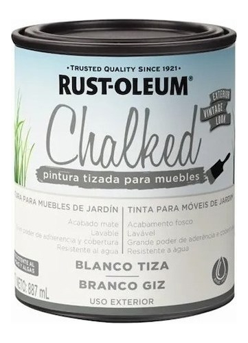 RUST OLEUM Chalked Tizado Ext Blanco Tiza x 0.887