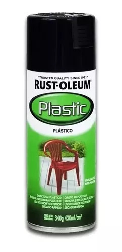 RUST OLEUM Plastic Aerosol Negro Bte x 340