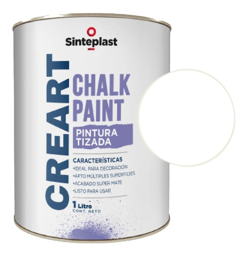 SINTEPLAST Creart Chalk Paint Blanco Glaciar x 1