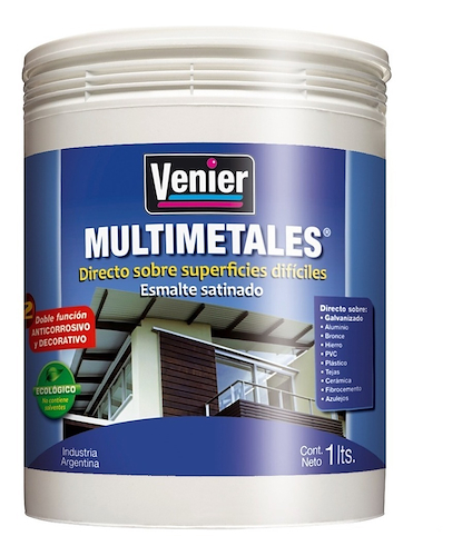 VENIER Multimetales Esmalte al Agua Sat Blanco x 1