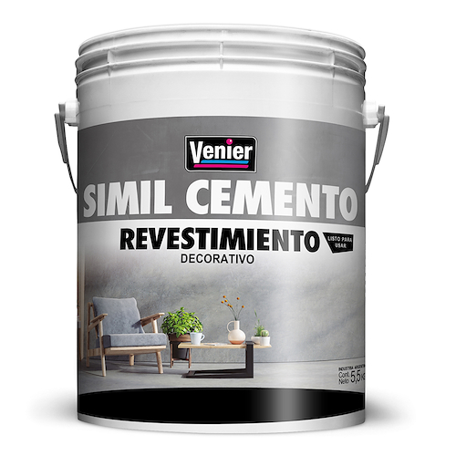 VENIER Decorativo Simil Cemento Gris x 5.5
