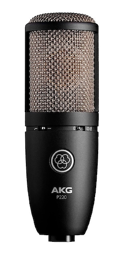 Microfono condenser de estudio con estuche y shock mount AKG P220 - $ 254.999