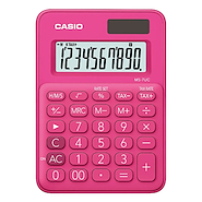 Calculadora | Portatil | 10 digitos | Disp extra grande | Mi CASIO CE SL-310UC-RD