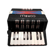 Acordeon | a Piano | 17 teclas | 8 Bajos | Con Correa | Negr CORELLI WHC104 BK