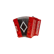 Acordeon | a Botonera | 21 tonos | 8 Bajos | Con Correa | Es CORELLI NHC2108(P GC) RD